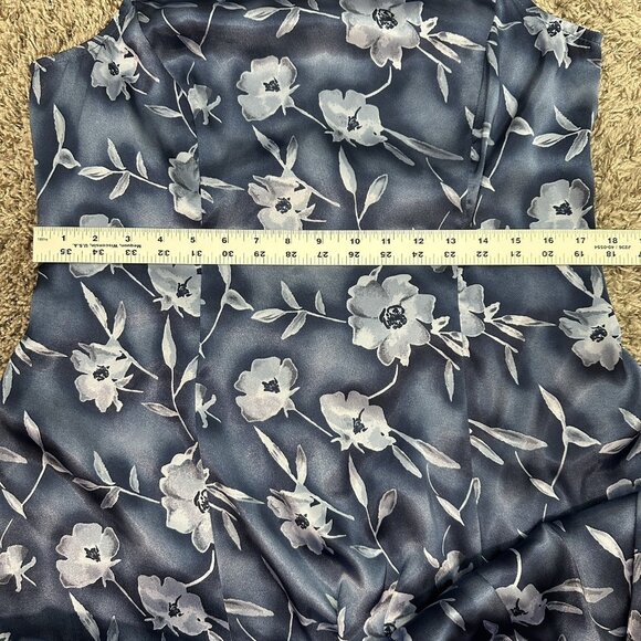 Vintage 90s Y2K DBY Floral Satin Dress Size 13/14 Skater Fairy Grunge Summer - Picture 6 of 7